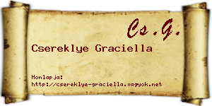 Csereklye Graciella névjegykártya